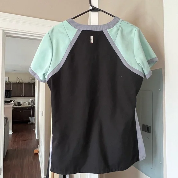 Grey's Anatomy Black and Mint Women's Top - Picture 3 of 3